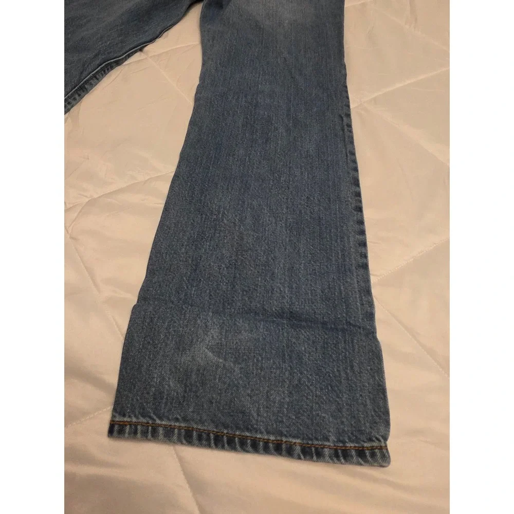 Old Navy Boys Loose Straight Leg Jeans Medium Wash Blue Sz 14 Regular Adjustable